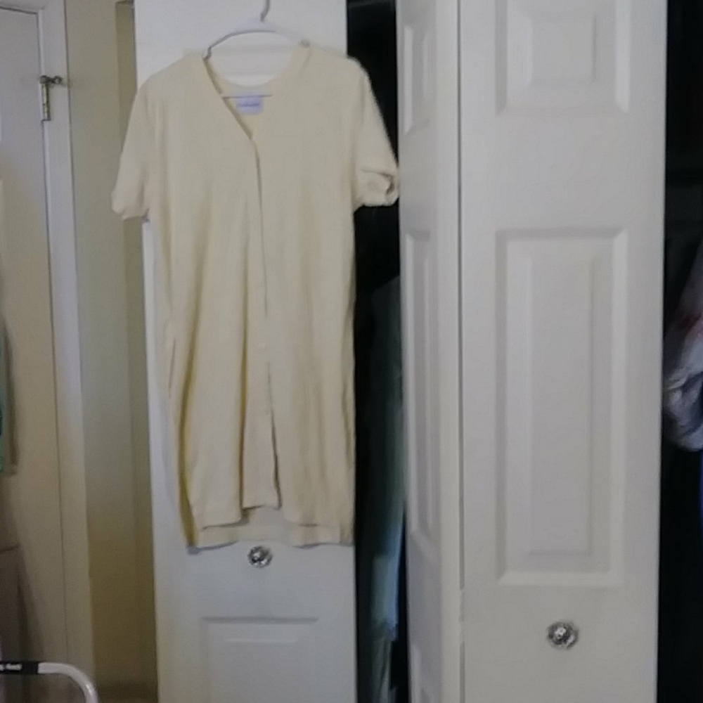 Terrycloth button down robe